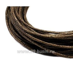 Шнур вощеный 1 мм коньячный 6 метров/упаковка