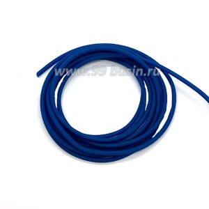 Шнур латексный полый 2 мм, цвет полуночный синий 1 метр/упаковка