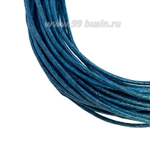 Шнур вощеный 1 мм сине-зеленый 6 метров/упаковка