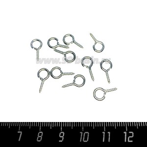 Штифты с резьбой Большие 13*7 мм, цвет никель 50 штук/упаковка