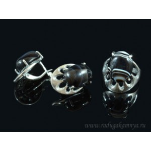 Кольцо и серьги с агатом