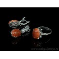 Кольцо и серьги с авантюрином (имитация)