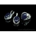 Кольцо и серьги с авантюрином синим (имитация)