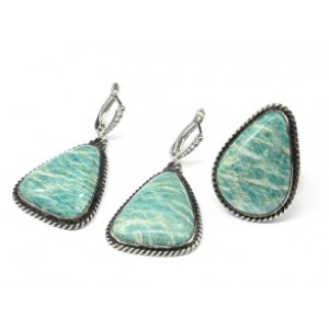 Кольцо и серьги амазонит Кольцо и серьги амазонит