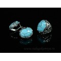 Кольцо и серьги бирюза (имитация)