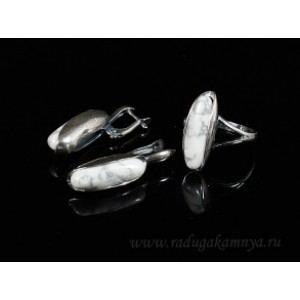 Кольцо и серьги кахолонг