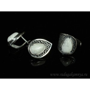 Кольцо и серьги кахолонг.