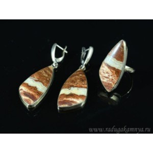 Кольцо и серьги с яшмой " Грация " Кольцо и серьги с яшмой " Грация "