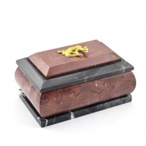 Шкатулка из камня лемезит 120*75*70мм