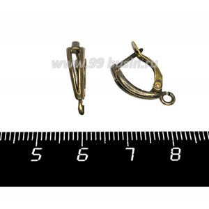 Швензы ювелирные Геометрия, 18*11 мм, покрытие светлая бронза 1 пара, производство Россия