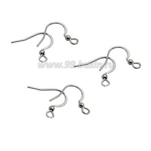 Швензы крючок нержавеющая сталь с шариком и плоской дужкой, цвет стальной 10 пар
