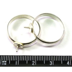 Основа для кольца р.20 посеребреная 1 шт