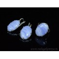 Кольцо и серьги с голубым агатом (имитация) ( сапфирин )