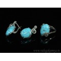 Кольцо и серьги с бирюзой (имитация)