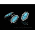 Кольцо и серьги с бирюзой ( (имитация) )