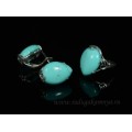 Кольцо и серьги с бирюзой (имитация)