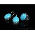 Кольцо и серьги с бирюзой (имитация)