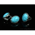 Кольцо и серьги с бирюзой (имитация)