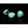 Кольцо и серьги с бирюзой (имитация)