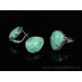 Кольцо и серьги с бирюзой (имитация)