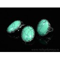 Кольцо и серьги с бирюзой (имитация)