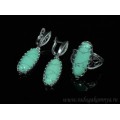 Кольцо и серьги с бирюзой (имитация)