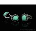 Кольцо и серьги с бирюзой (имитация) .