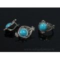 Кольцо и серьги с бирюзой (имитация) .