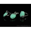 Кольцо и серьги с бирюзой (имитация)