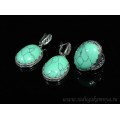 Кольцо и серьги с бирюзой (имитация)