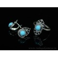 Кольцо и серьги с бирюзой (имитация)