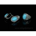 Кольцо и серьги с бирюзой (имитация)