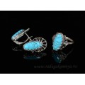 Кольцо и серьги с бирюзой (имитация) .