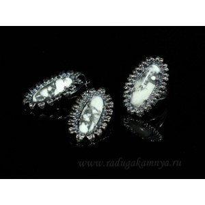 Кольцо и серьги с кахолонгом