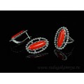 Кольцо и серьги с кораллом ( (имитация) )