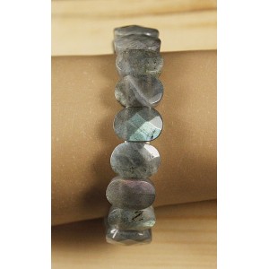 Браслет лабрадорит огранка, овал 14х8мм