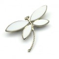 Брошь кахолонг "Стрекоза" 40*30мм