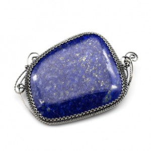 Брошь лазурит 53*35мм.