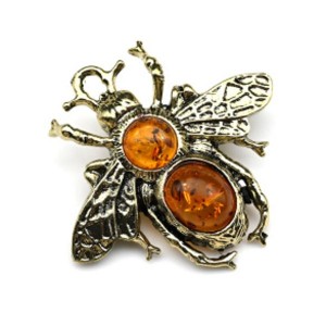 Брошь с янтарем в металле "Оса" 43*40мм коньячный (иск.) Брошь с янтарем в металле "Оса" 43*40мм коньячный (иск.)