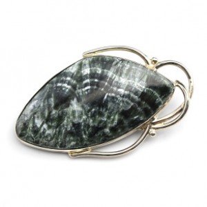 Брошь серафинит 51*31мм