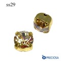 Шатоны в оправе PRECIOSA MAXIMA ss29 (6.3 мм), цвет Golden Honey/gold, 1 штука, Чехия