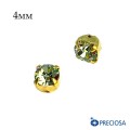 Шатоны в оправе PRECIOSA MAXIMA ss-16 (4 мм), цвет Chrysolite/gold, 12 штук/упаковка, Чехия