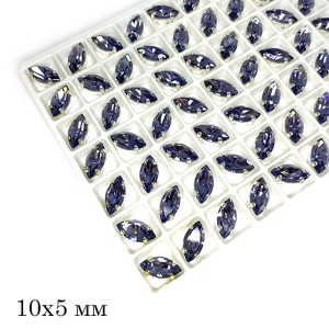 Стразы Наветт Премиум 10*5 мм светло-фиолетовый/серебристый (Violet/silver) 1 штука Стразы Наветт Премиум 10*5 мм светло-фиолетовый/серебристый (Violet/silver) 1 штука