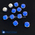 Шатоны (стразы) PRECIOSA MAXIMA пришивные хрустальные МАТОВЫЕ, размер ss-39 (8,4 мм), цвет Sapphire/оправа Silver 1штука, Чехия