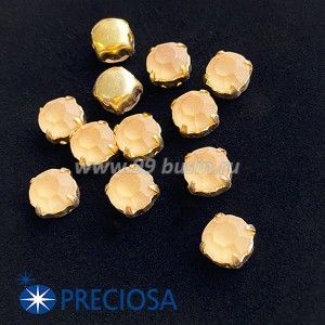 Шатоны (стразы) PRECIOSA MAXIMA пришивные хрустальные МАТОВЫЕ, размер ss-39 (8,4 мм), цвет Light Colorado Topaz/оправа Gold 1штука, Чехия Шатоны (стразы) PRECIOSA MAXIMA пришивные хрустальные МАТОВЫЕ, размер ss-39 (8,4 мм), цвет Light Colorado Topaz/оправа Gold 1штука, Чехия