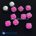 Шатоны (стразы) PRECIOSA MAXIMA пришивные хрустальные МАТОВЫЕ, размер ss-39 (8,4 мм), цвет Fuchsia/оправа Silver 1 штука, Чехия