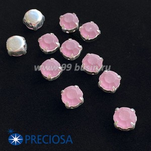 Шатоны (стразы) PRECIOSA MAXIMA пришивные хрустальные МАТОВЫЕ, размер ss-39 (8,4 мм), цвет Light Amethyst/оправа Silver 1штука, Чехия