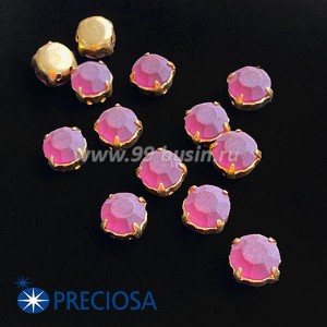 Шатоны в оправе PRECIOSA MAXIMA МАТОВЫЕ, размер ss-39 (8,4 мм), цвет  Amethyst/Gold 1штука, Чехия