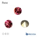 Шатоны без оправы PRECIOSA MAXIMA ss39 (8мм) цвет Indian Pink, 1 штука, Чехия