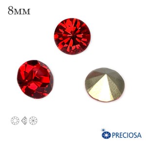 Шатоны без оправы PRECIOSA MAXIMA ss39 (8мм) цвет Light Siam, 1 штука, Чехия